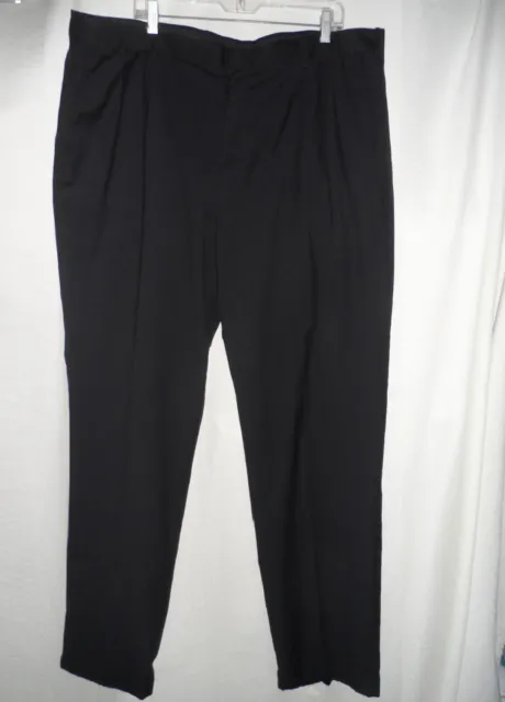 Van Heusen 40x34 Black Comfort Expandable Stretchd Elastic Waist Men Dress Pants