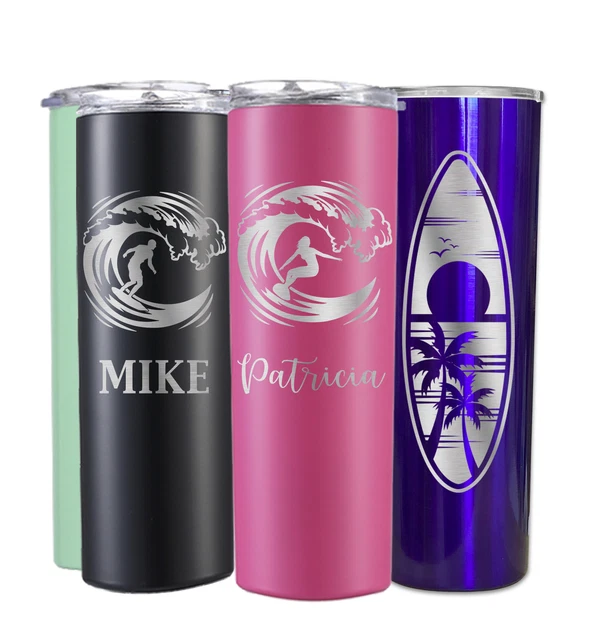 Surfer Gift Personalized Tumbler Girl Man Stainless Steel Mug Gift
