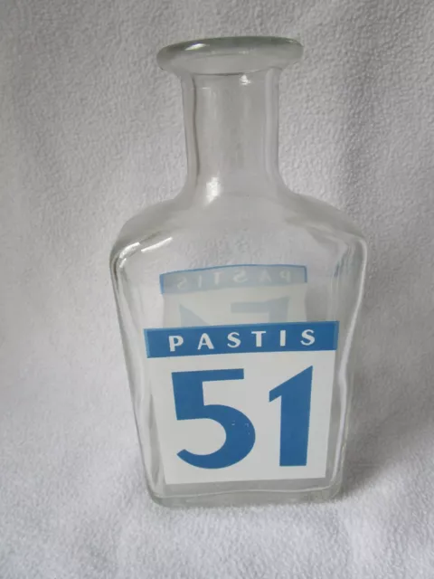 original Pastis 51 Glas Karaffe Flasche mit Werbung beidseitig unbeschädigt