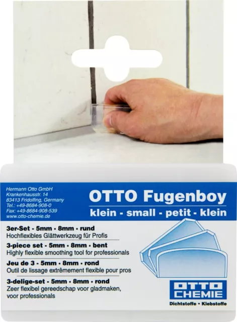 Otto Petite Fugenboy Spatule pour Fugues Outil à Lisser Enlever le Silicone