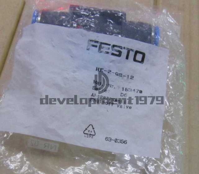 One New FESTO HE-2-QS-12 153470 globe valve
