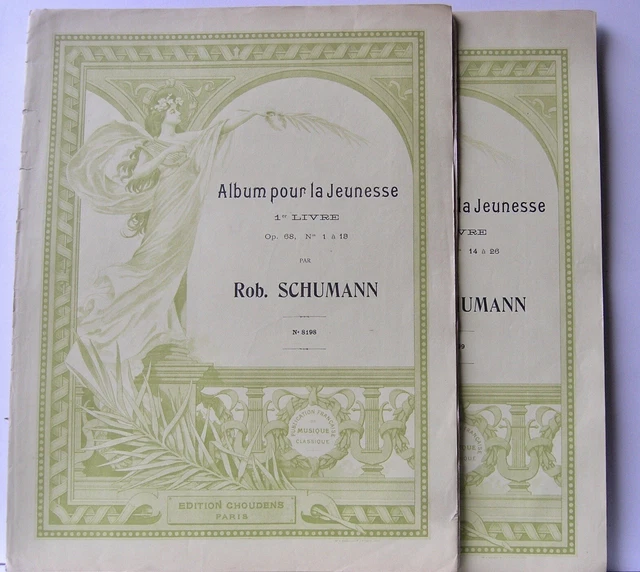 Schumann Album pour la Jeunesse Piano Partition Choudens 2 Volumes 1901
