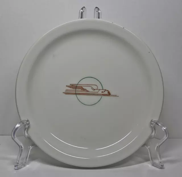 Union Pacific Winged Streamliner Sterling China Bread Plate NO Gold Pinstripe