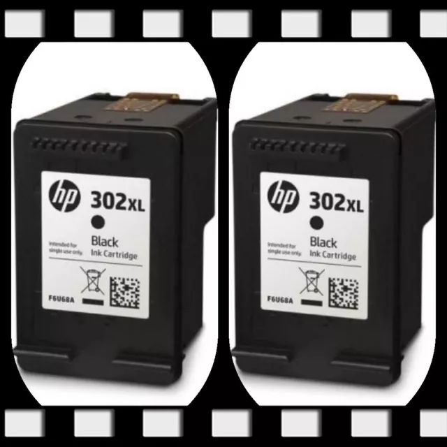 2 X Cartucce "Originali  Rigenerate" HP 302 xl nero