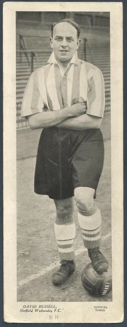 Topical Times Footballer 1938-Sheffield Wednesday-David Russell
