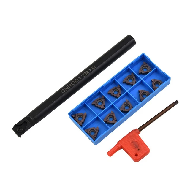 Porte-Outil De Filetage Interne SNR0013M16 Avec 10 Inserts En Carbure AG60 - Pour Tour CNC Et Barre D'Alésage