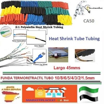 Altro FUNDA TERMORETRACTIL TUBO 10 diametros 3 METROS 1-10 mm Heat Shrink Tube Tubing 
