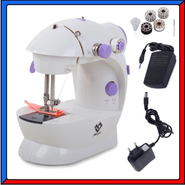 Macchina Da Cucire Portatile Mini - Alimentata A Batterie, Compatta 20x6.5x3.5cm, Con Ago Di Riserva E Filo