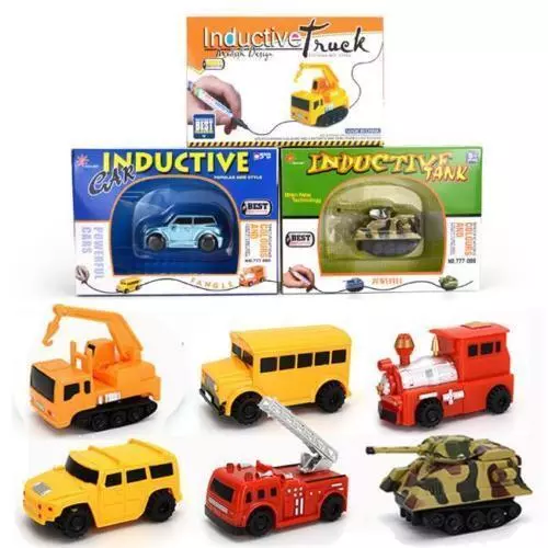 Magic Follow Any Drawn Line Pen Inductive Toy Mini Car Truck Model Kids Gifts