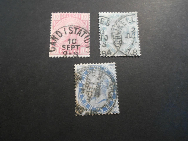 Belgium 1883 10c to 25c - catalogue £63  - Ref BX17