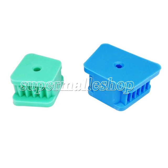 Mouth Bite Rubber Opener Cheek Retractor Dental Oral Care Tool Blue + Green
