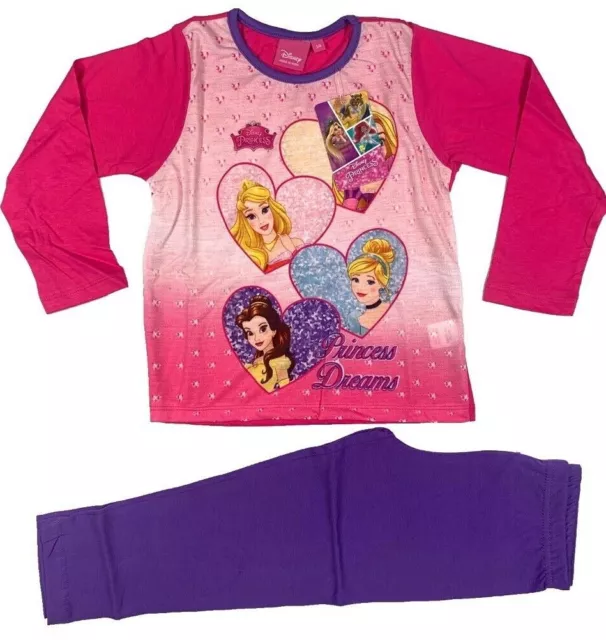 Official Disney Princess Princesses Pyjamas Pajamas Pjs Girls Kids Ages 4 6 8 10