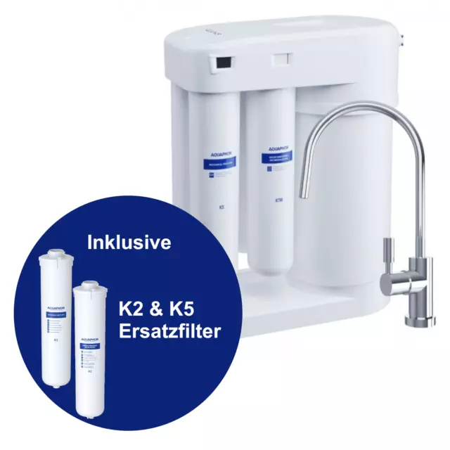 Umkehrosmoseanlage RO-101S Sparpack mit Wasserhahn Trinkwasserfilter 190 L/Tag