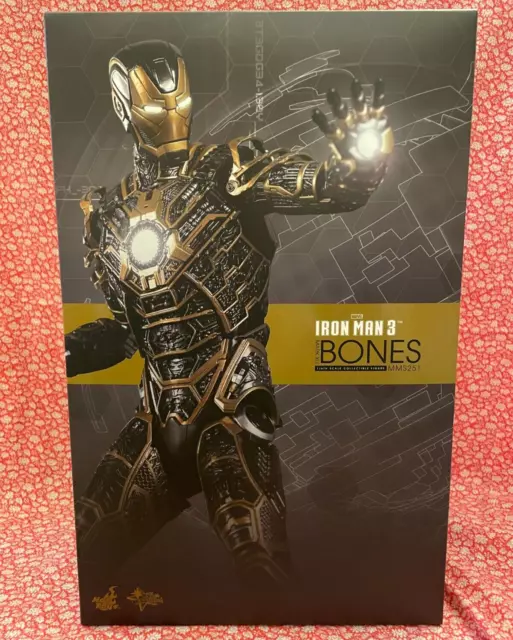Hot Toys MMS251 Marvel Iron Man 3 Mark XLI Bones 1:6 Scale Figure NIB