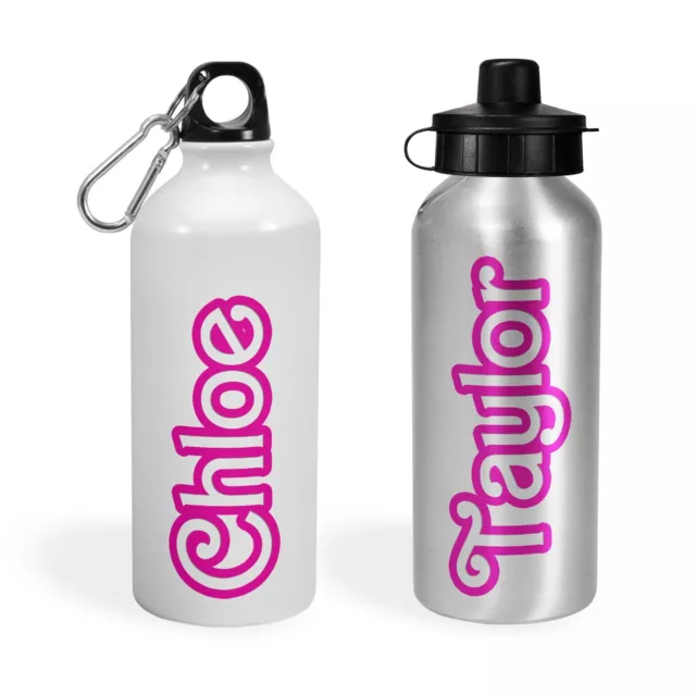 Personalised Barbie Water Bottle Fashion Doll Fan Princess name Girl Gift Her