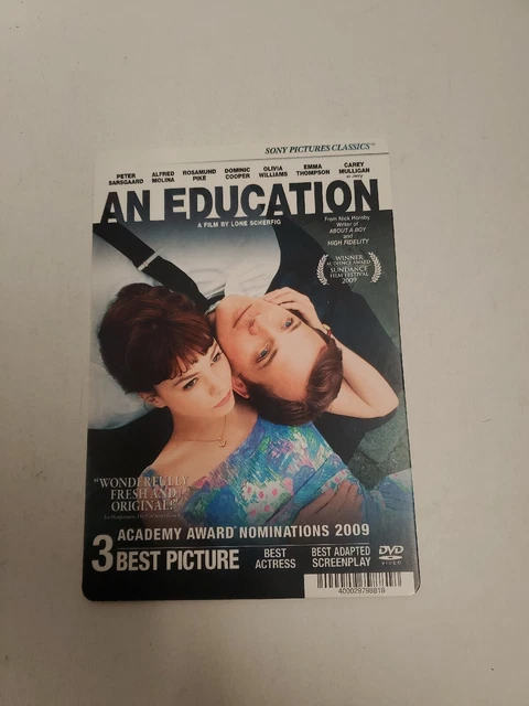 An Education BLOCKBUSTER VIDEO SHELF DISPLAY DVD BACKER CARD ONLY 5.5" X 8"