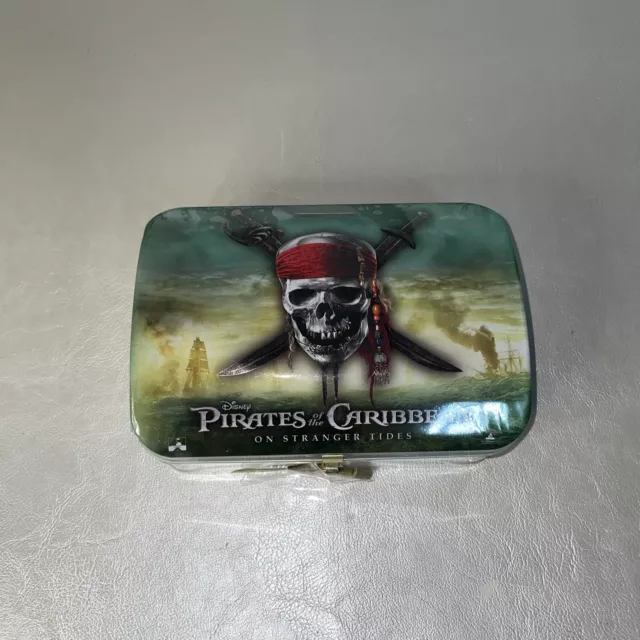 Disney Pirates of the Caribbean On Stranger Tides Metal Tin Bank Treasure Chest