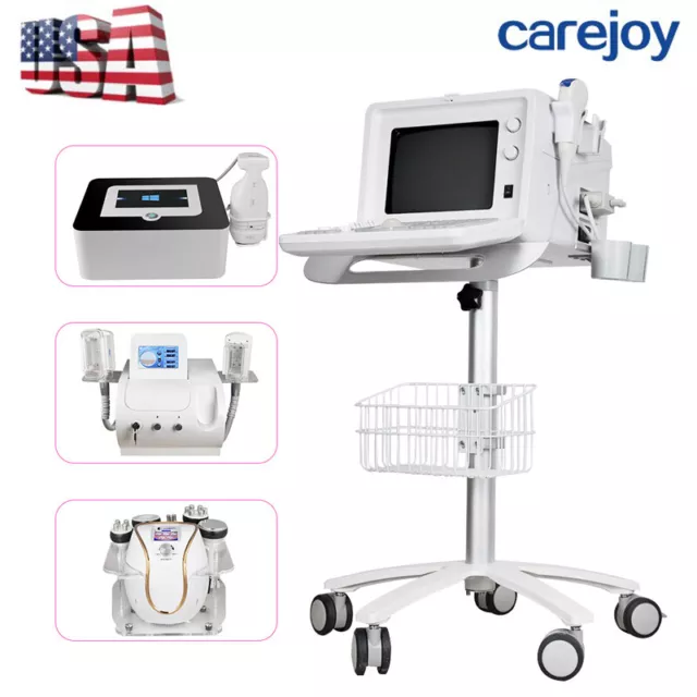 Carejoy Mobile Trolley Rolling Cart For Ultrasound Scanner Machine with Basket