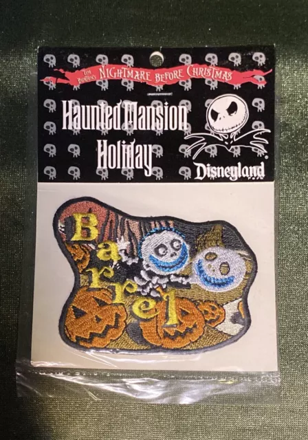 Disneyland Nightmare Before Christmas Haunted Mansion Holiday Barrel Patch-New