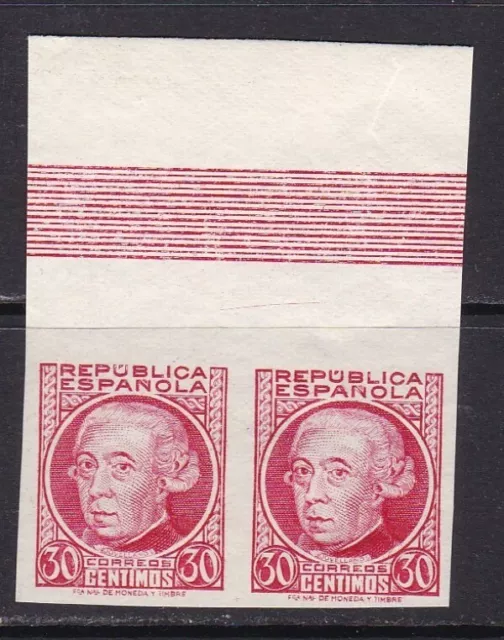 1933 - España  - Edifil 687s - Pareja sin dentar - Jovellanos - MNH