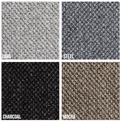 AIM HIGH | Quality Loop Pile Hard Wearing Carpet | Domestic Boucle | Brown Grey