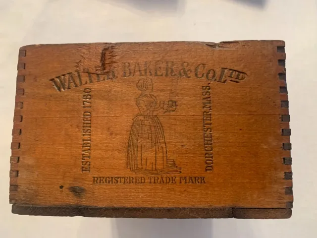 vintage walter baker&co.chocolate shipping box