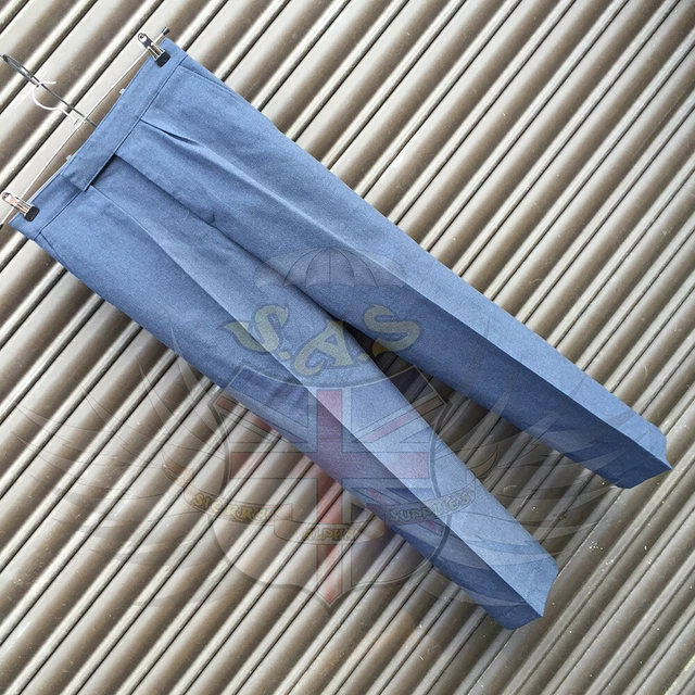 Pantalon Femme RAF De L'Air Force – Bleu Gris, Coupe Droite, Occasion Très Bon état