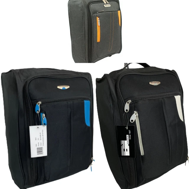 IN Travel Soft Sided Cabin Approved Hand Luggage Suitcase Extendable Handle Bags