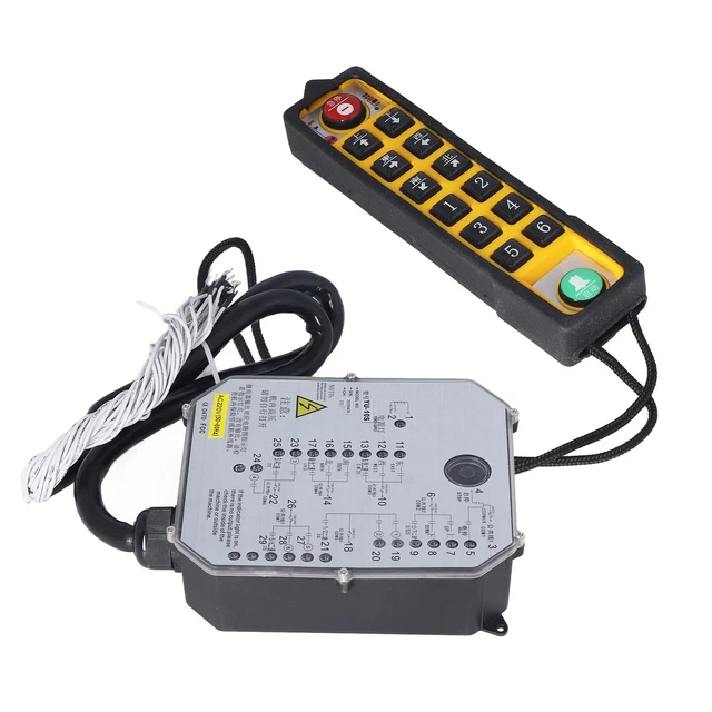 (220 V) Telecomando gru 12 pulsanti monitoraggio alimentazione a prova di olio 800 MHz