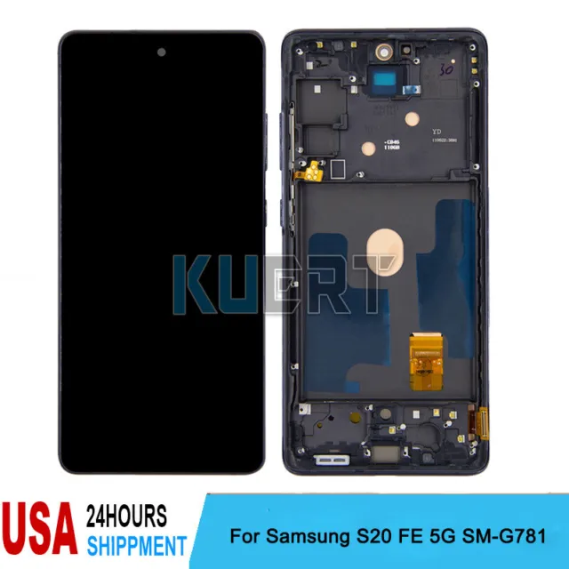 NEW For Samsung Galaxy S20 FE 5G G781 Display LCD Touch Screen Replacement Frame