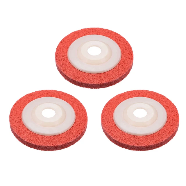 5 Inch Polishing Wheel Buffing Pad Felt Disc for 100 Angle Grinders Orange 3pcs