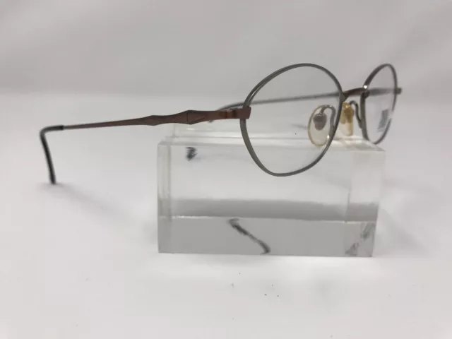 Cassini Eyeglass Frames 1115 Mat Silver 44/18/140 Flex Hinge Silver Bronze B628