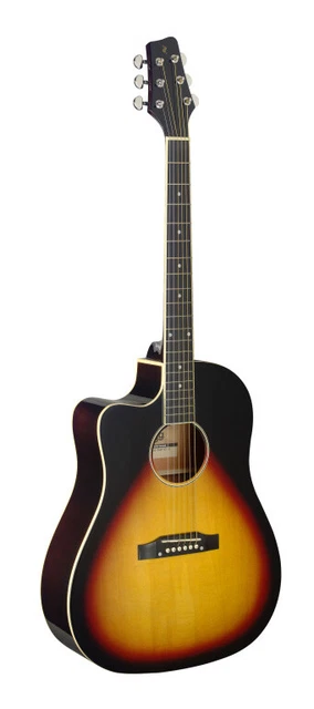 Guitare Western Avec Capteur / Micro, Sunburst, Gaucher