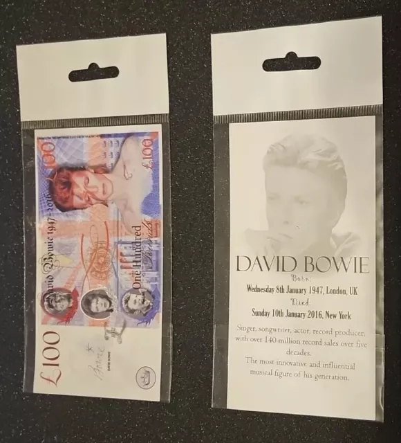 David Bowie £100 Novelty Bank Note - Details to Reverse 3