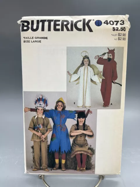 Disfraces para niños con patrón de costura Butterick 4073 talla grande
