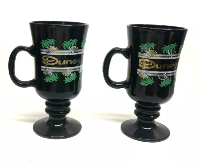 2 Rare Vintage Dunes Hotel Casino Country Club Las Vegas Ceramic Coffee Mugs - U