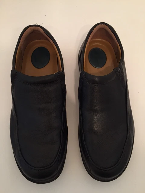 WONDERLITE BLACK LEATHER Loafer Slip On Mens Shoes Size 9.5  display picture 1