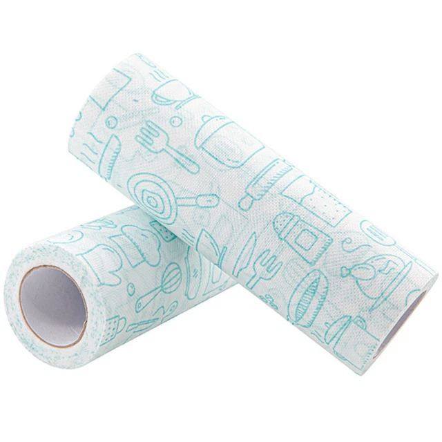 2 rollos rollo de cocina papel fieltro paño de limpieza de cocina artículos de cocina