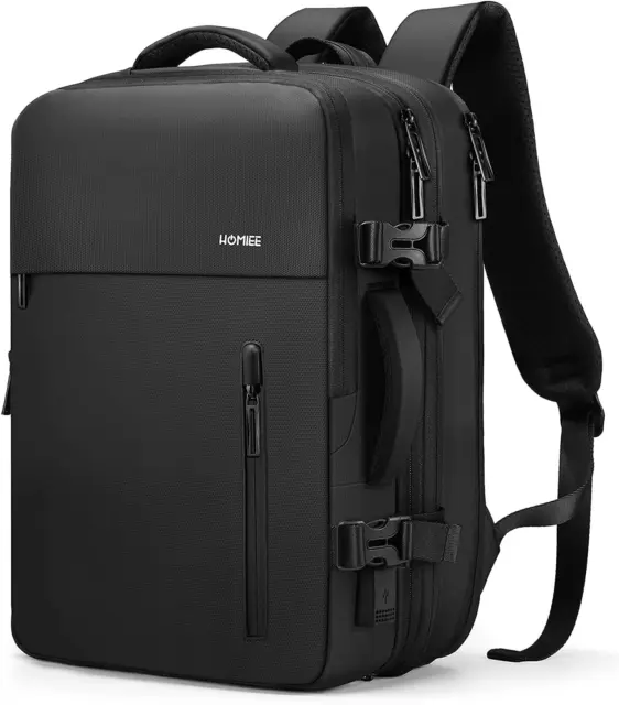 HOMIEE Travel Backpack Carry on Bag Personal Item Airline Approved 18x14x8 40L