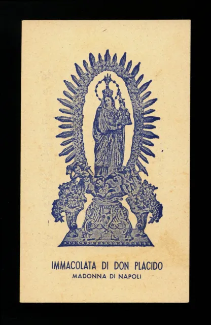 santino-holy card MADONNA IMMACOLATA DI DON PLACIDO-NAPOLI