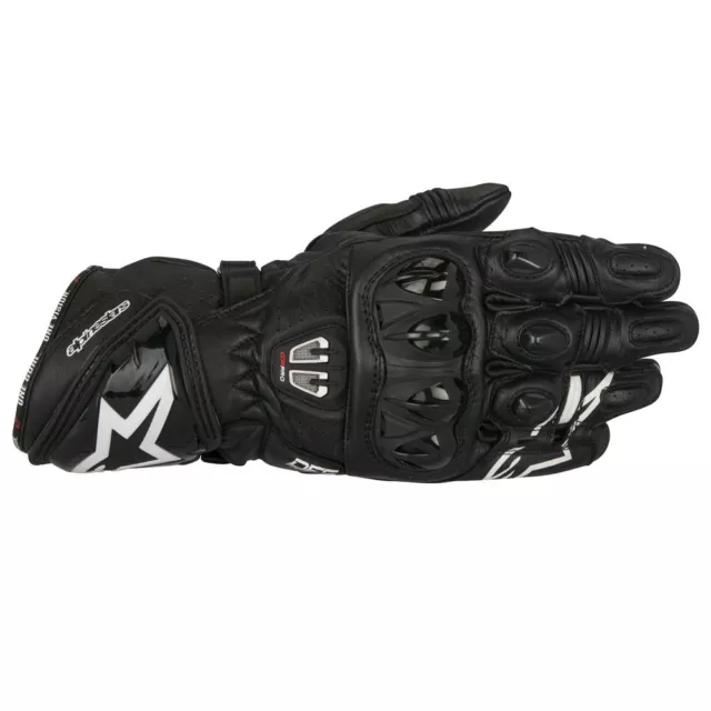 Alpinestars GP Pro R2 Leather Racing Track Motorcycle Riding Gloves - Black