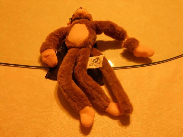 Playmaker Toys Flingshot Flying Monkey Plush Toy, Brown