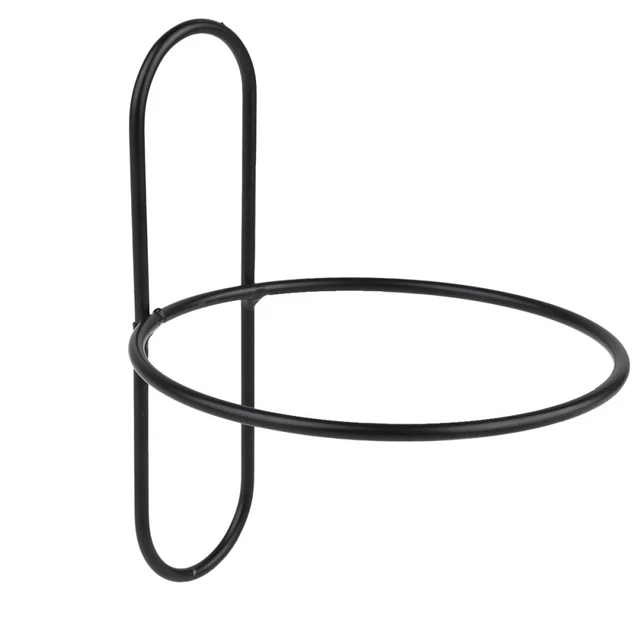 MIVITOOM Gancio da parete per fioriera da 18,5 cm, 2 pezzi, supporto per piante, in ferro nero, per piante, casette per uccelli, lanterne e applique robu