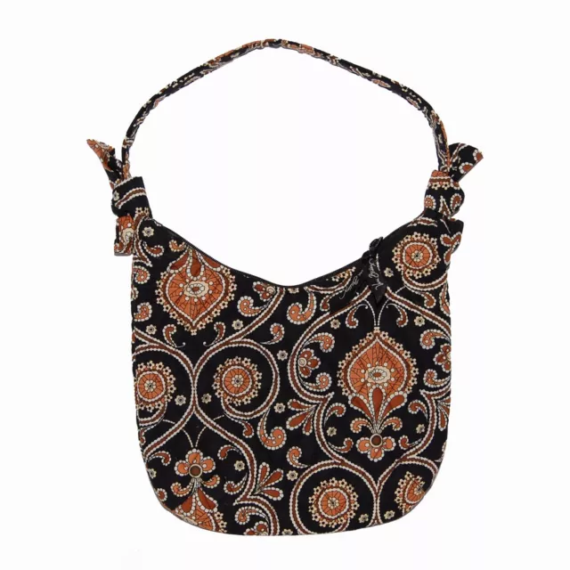 Vera Bradley CAFFE LATTE Small Olivia Bag Black Browns Suede Colors	 ~ Preowned