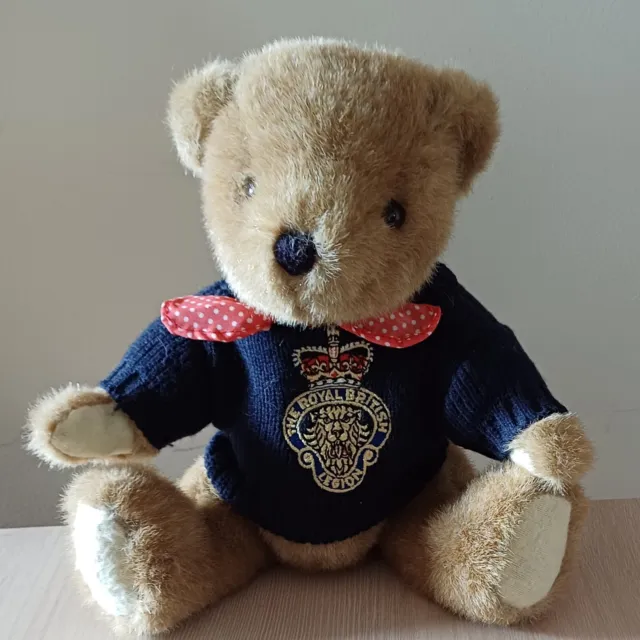 Channel Islands Jointed Teddy Bear  The Royal British Legion with Knitted Jumper