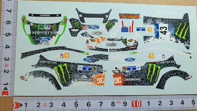 DECALS 1/18 FORD FIESTA RS WRC - #43- KEN BL.CK MEXICO 2013 - COLORADO