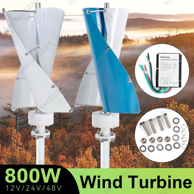 Éolienne Générateur Vertical 800W 12V - Pour Lanterne Ou Charge - Neuf En Boîte
