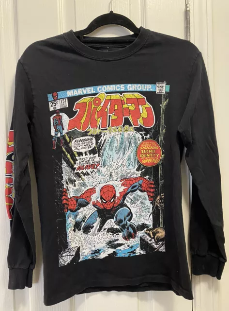 JAPANESE Kanji The Amazing Spider-Man #151 Marvel Comics T-Shirt L/S Men's Small