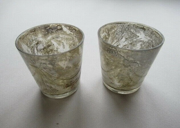 Photophore sur base - Verre soufflé fumé - 26 × H 35 cm