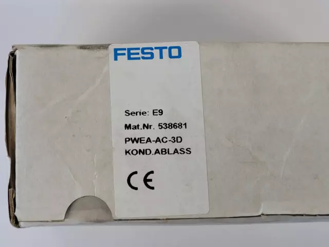 FESTO PWEA-AC-3D 538681 scarico condensa - NUOVO/IMBALLO ORIGINALE - spedizione in tutto il mondo